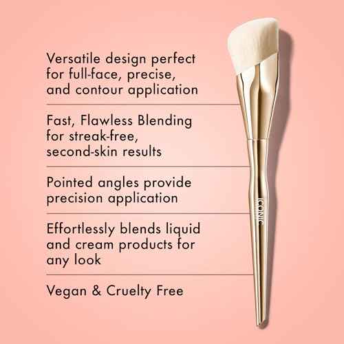 ICONIC LONDON Complexion Brush | Flawless Finish, Seamless Blending For Liquid and Cream Products
