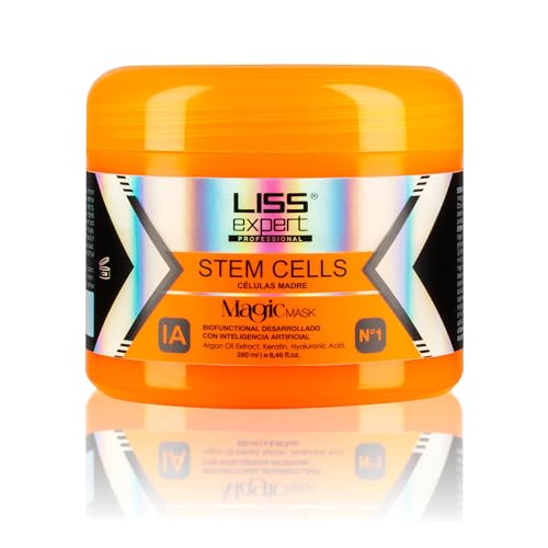 Liss Expert Stem Cells Gold Edition Professional Hair Smoothing Treatment with Argan Oil, Collagen & Hyaluronic Acid, 8.45 fl oz - Magic Gold