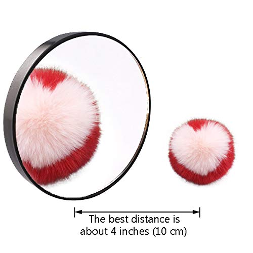 10X Magnifying Makeup Mirror with Suction Cups - 3.46" Diameter