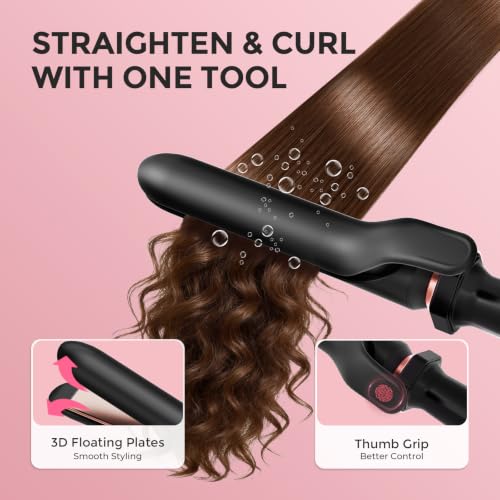 Ufree 5-in-1 Curling Iron Set with 5 Ceramic Barrels & Straightener