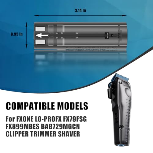 CBQ for BaBylissPRO FXONE Replacement Battery ? Universal Snap-in Li-ion Battery for FXBB24, 4-Hour Runtime for BaByliss Pro Trimmers & Clippers