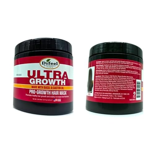 Difeel Ultra Growth Basil & Castor Hair Mask 12 oz.