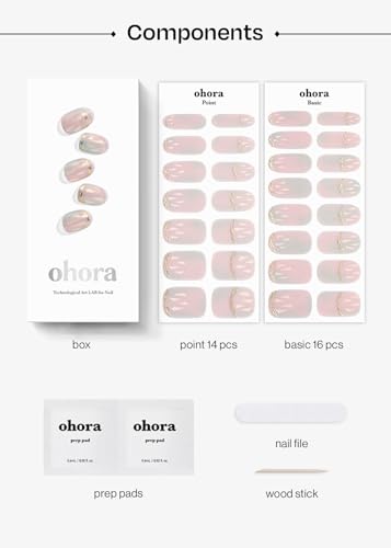 ohora Semi Cured Gel Nail Strips - Pink Mermaid