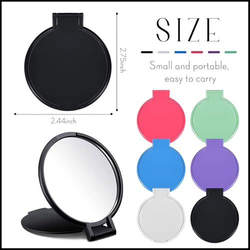Jetec 12-Pack Compact Folding Pocket Mirrors, Bulk Mini Makeup