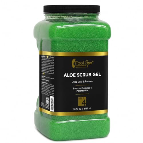 FootSpa Pedicure Exfoliating Scrub Gel with Salicylic Acid & Pumice, 128 oz