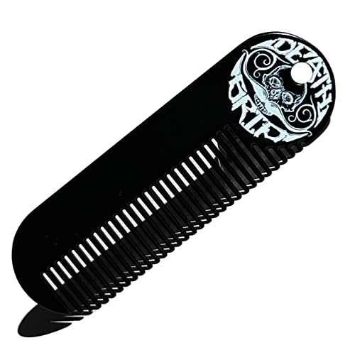 The Vintage Beard Company Death Grip Extra Strong Hold Mustache Wax and Death Grip Mustache Keychain Comb Set