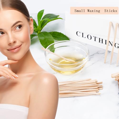 1200 Pcs Wooden Waxing Sticks with Pointed Handle - Small Wax Spatulas for Hair Removal