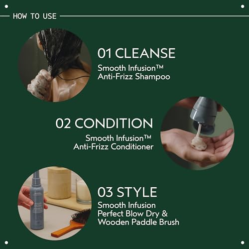 Aveda Smooth Infusion Anti-Frizz Shampoo & Conditioner Set | Smooths and Controls Frizz | Protects Against Humidity | for Medium to Thick Hair | 95%+ Naturally Derived* | Travel Size