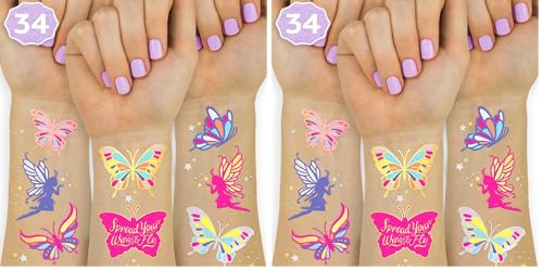 xo, Fetti Butterfly Tattoos for Kids - 34 Glitter Designs