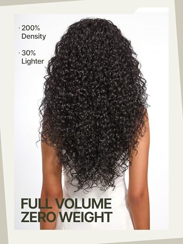 Frodio 26-Inch Curly Wig with Bangs - 200% Density Glueless Headband Wig