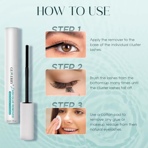 GEMERRY Lash Glue Remover - Fast Acting Eyelash Extension Remover