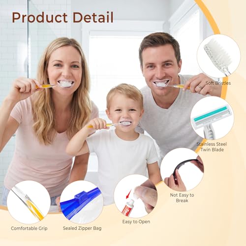 10 Sets Personal Hygiene Kit Bulk Travel Toiletries