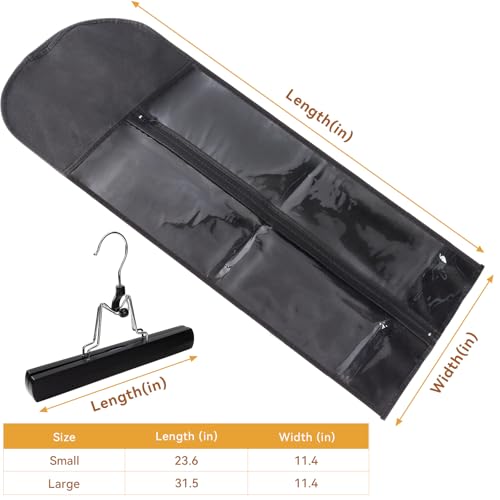 Wig Storage Bag with Hanger - Large Transparent Dust-Proof