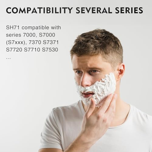 SH71/52 Replacement Heads Compatible with Philips Norelco Series 7000 & 5000, Upgraded SH71/SH70/52 Blades for Philips Shaver 7500 7530 S7311 S7370 S7371,9-Pack