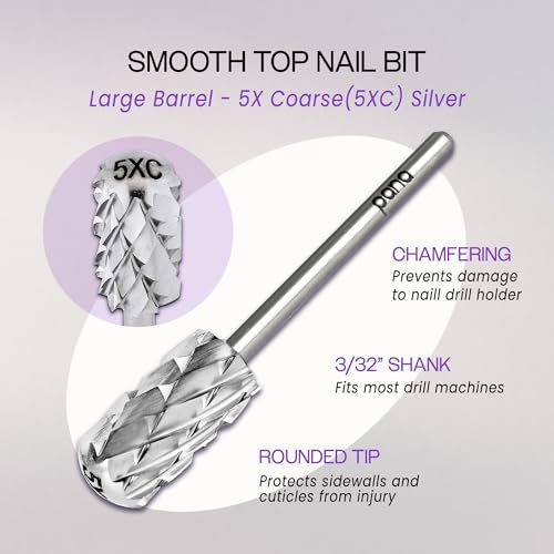 3/32" Carbide Nail Drill Bit - Large Smooth Round Top, 5X Coarse