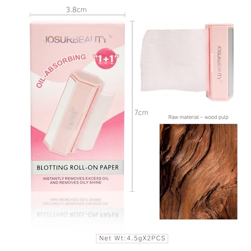 Oil Blotting Sheets for Face – Roll-On Design, 5M+5M Refill