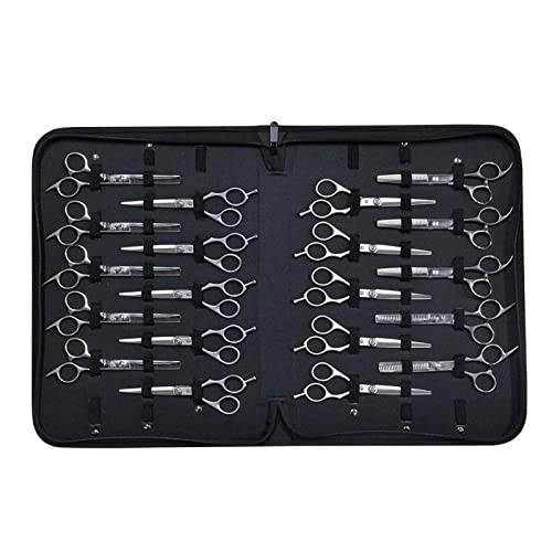 PU Leather Hair Scissors Case – 24 Pockets Barber Organizer