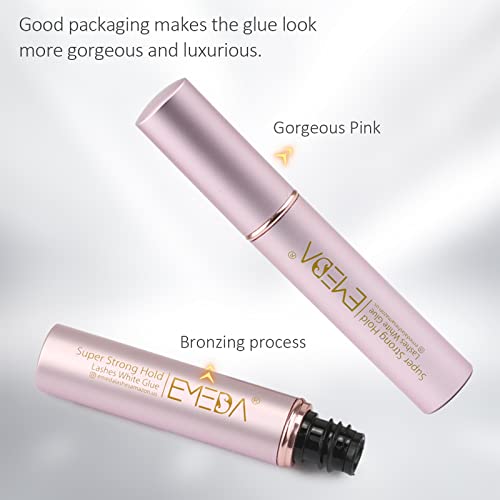 EMEDA Waterproof Eyelash Glue - 2 Packs, Strong Hold, Latex Free