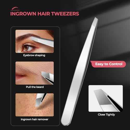 WSYUB Blackhead Remover Tool, Pimple Popper Tool Kit,11 Pcs Blackhead Remover Comedone Extractor Kit for Pimples, Blackheads, Zit Removing, Professional Blackhead Tweezers and Silicone Face Scraper