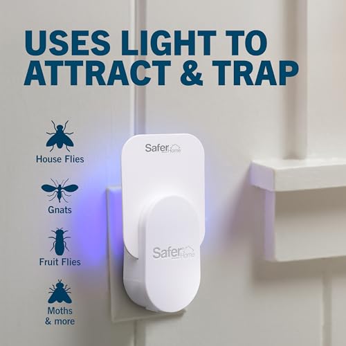 Safer Home Plug-in Fruit Fly Trap, 2-Pack with UV LED