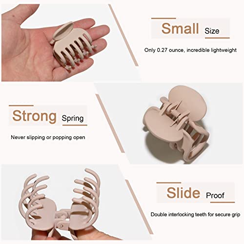 Small Double Row Hair Claw Clips - Strong Hold for Thin & Thick Hair