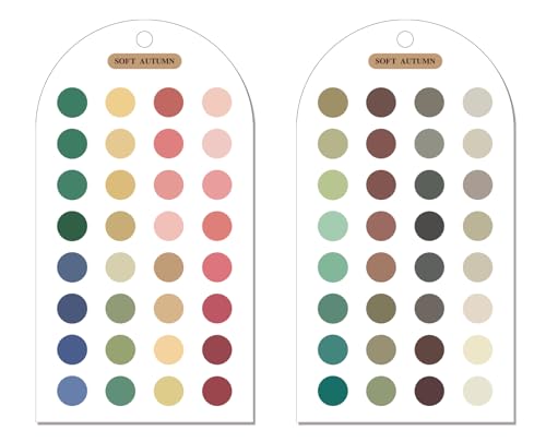 Portable 12-Season Color Analysis Cards Set of 2 for Outfits & Makeup