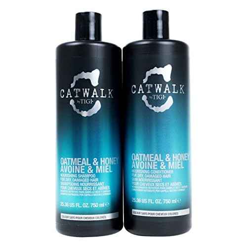 TIGI Catwalk Shampoo and Conditioner, Oatmeal & Honey, 25.36 Oz With Pumps