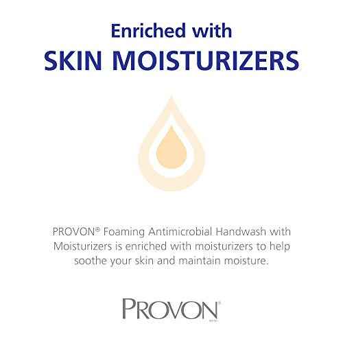 PROVON Foaming Antimicrobial Handwash with Moisturizers, Light Fruit Fragrance, 1250 mL Hand Soap Refill for PROVON FMX-12 Push-Style Dispenser (Pack of 4) - 5186-04