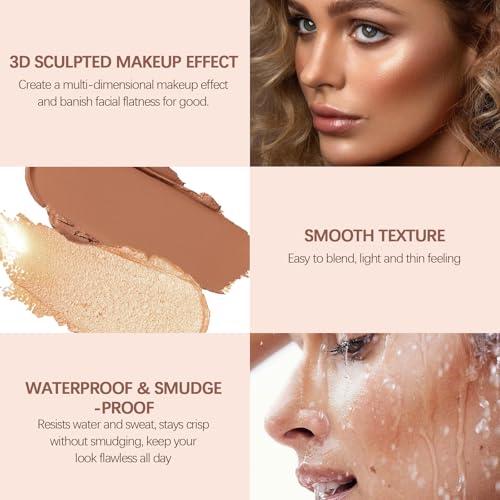 Boobeen Cream Contour Stick 0.35 oz - Blendable Matte Bronzer for Face, Long-Lasting & Sweatproof, Includes Variation #07