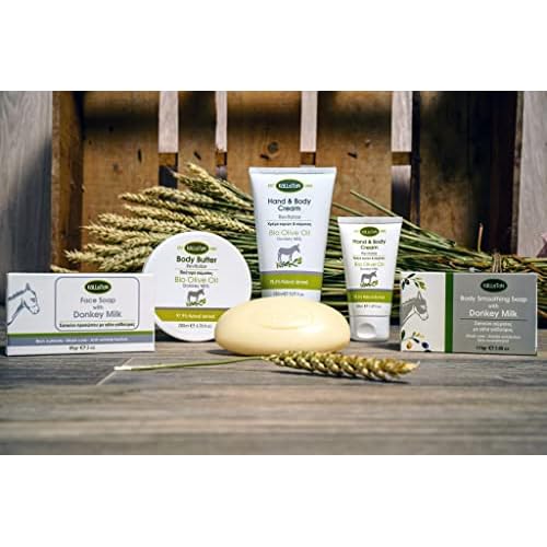 Kalliston, Donkey Milk Soap Bar, Body Smoothing Soap for Moisturizing, Natural Moisturizer and Gentle Exfoliation, Rich in Vitamins for Skin Glow, 3.88 oz Each, Pack of 2, 110g Each