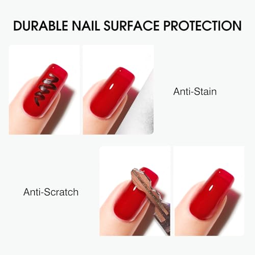 VENALISA No Wipe Gel Top Coat - High Gloss Shiny Clear Gel Polish
