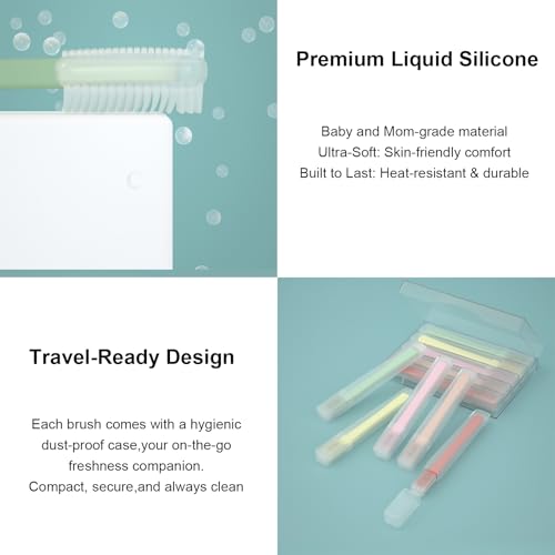 Soft Silicone Eyelid Cleansing Brush for Blepharitis & Dry Eye Relief (5 Pack)