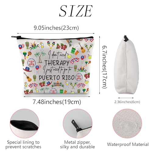 WSNANG Puerto Rico Vacation Gift Puerto Rico Travel Makeup Bag Puerto Rico Tourism Zipper Pouch Puerto Rico Lover Gift (puerto rico bag)