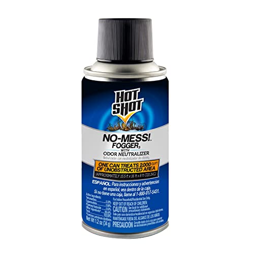 Hot Shot No Mess! Fogger With Odor Neutralizer, Kills Carpenter Ants, Spiders & Fleas, 3 Count, 1.2 Ounce