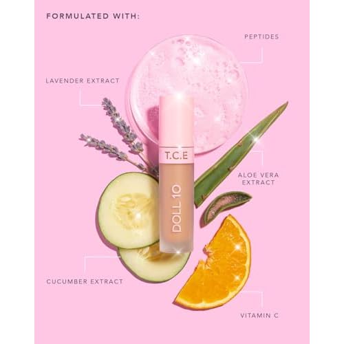T.C.E This Covers Everything Super Coverage Concealer With Peptides (Light, 0.33 oz)