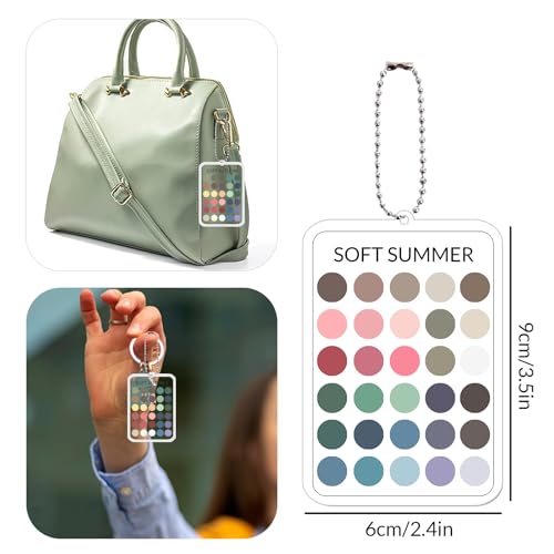Seasonal Color Analysis Keychain - 12 Palette Cards