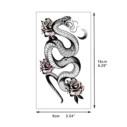 15-Pack Temporary Snake Tattoos | Waterproof, Realistic, 5-7 Days