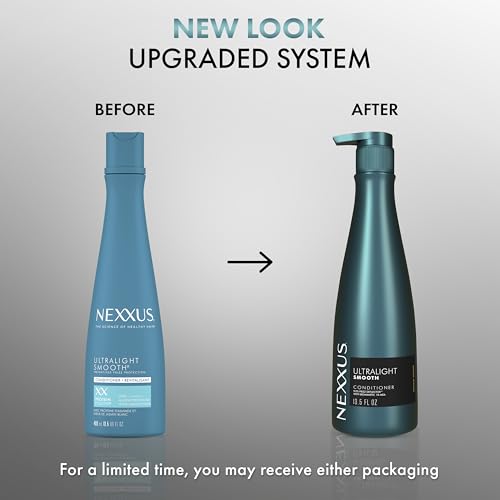 Nexxus Ultralight Smooth Conditioner Weightless for Dry and Frizzy Hair Smooth Hair Treatment to Block Out Frizz Against Humidity 13.5 oz