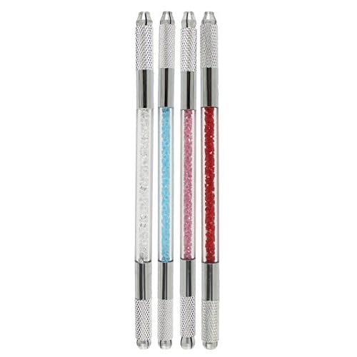 Xiaoyu 3 in 1 Crystal Multifunction Manual Tattoo Permanent Makeup Eyebrow Pen Microblading Pen - Pink