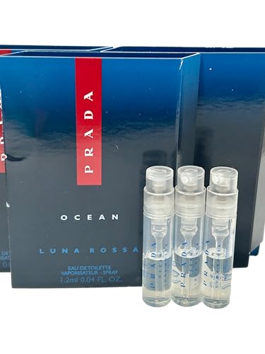 Prada Luna Rossa Ocean EDT Sample Spray Set for Men - 1.2ml (Set of 3)