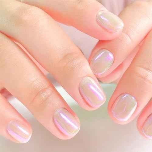 COSMOO Aurora Nail Polish, 8-Free Vegan, Shimmer Unicorn Quick Dry Nail Lacquer for Nail Art Varnish, 0.41 fl oz