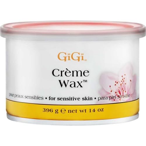 Gigi Creme Wax, Hair Removal Can for Sensitive Skin, 14 oz Pack of 2