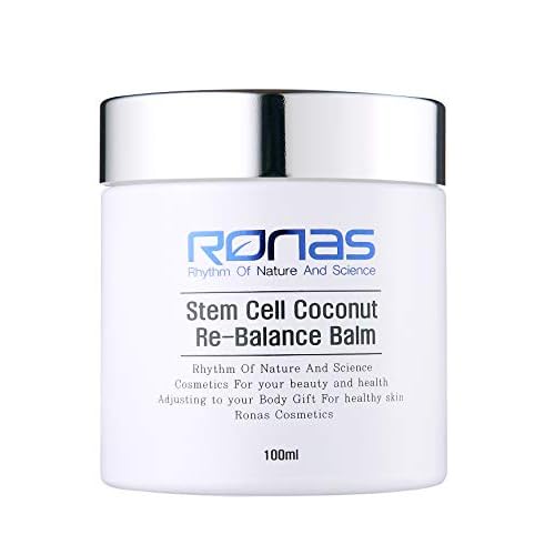 Ronas Stem Cell Coconut Rebalance Balm Anti Aging Cream Face Neck Moistureizer for Women Coconet oil Soothing and Powerful moisturization Shea butter Deep softening Korean Skin Care 3.3fl oz