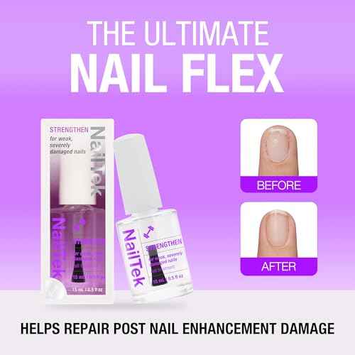 Nail Tek Formula 4 Xtra Nail Strengthener Polish ? Protein-Enriched Repair Treatment for Weak & Damaged Nails, 0.5 fl oz