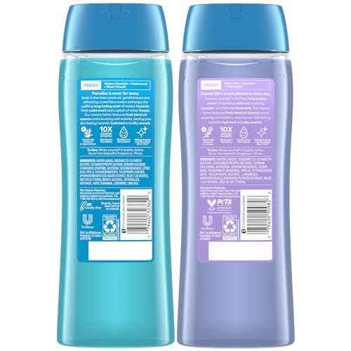 Suave Body Wash Variety 2-Pack, Ocean Breeze + White Tea & Lavender ? Gentle Body Washes with Fresh Blend Oil Essence, 18 Oz Ea
