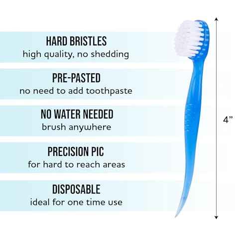 Bulk 36-Pack Mini Toothbrush Set - Prepasted, Hard Bristles with Individually Wrapped Disposable Toothbrush