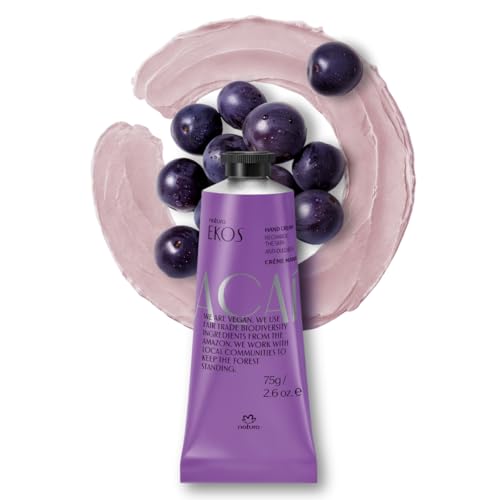 Natura - Ekos A?a? Hand Cream - Anti-Dullness Hand Balm - Recharge the Skin - Fast Absorption - Skin Moisturizer - Vegan Skin Care - Brazilian Beauty Secrets - Self Care & Body Care - 2.6oz (75g)