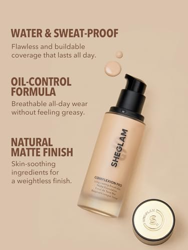 SHEGLAM Full Coverage Waterproof Foundation - Matte Liquid