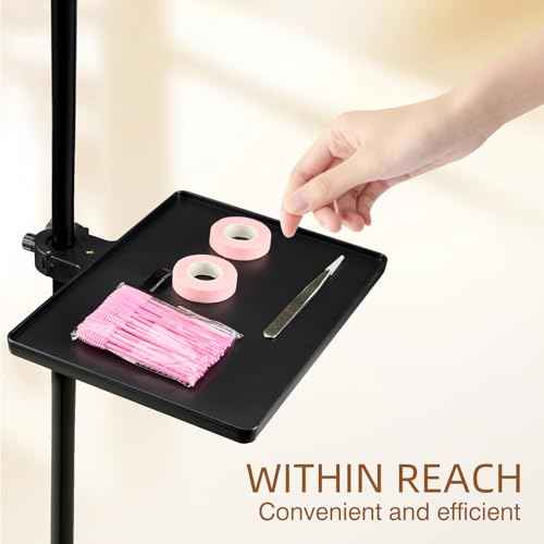 MoyRetty Lash Tray Holder (10.6¡± x 8¡°), Adjustable Plastic Essential Organizer Stand for Lash Techs, Perfect for Salon or Homes Use-Black