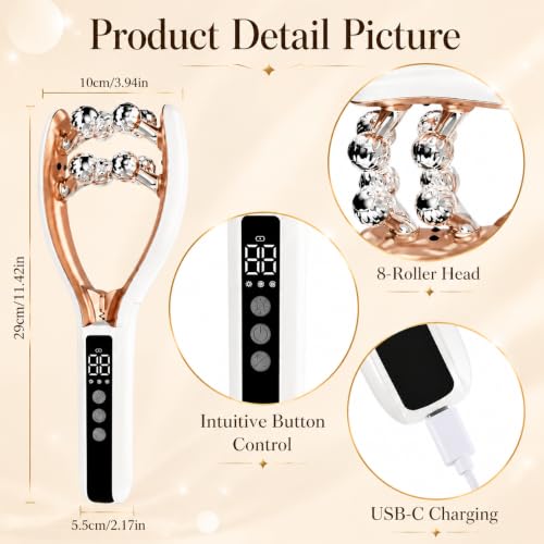 Microcurrent Face Massager with LCD Display - Facial Sculpting & Lymphatic Drainage